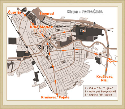 Villa Modex - mapa
